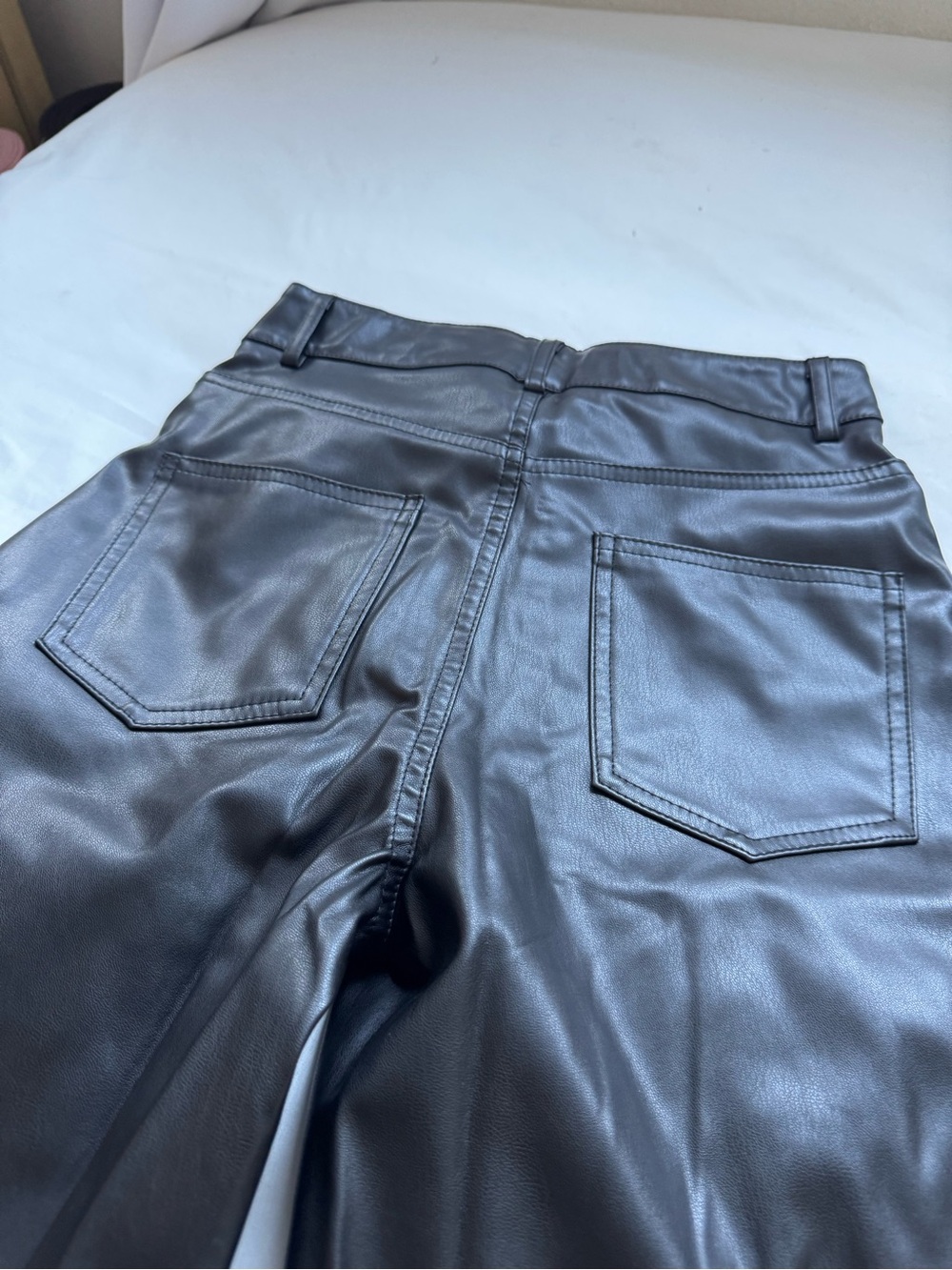 Fashion Nova Black Faux Leather High-Waist Women's Pants